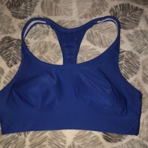 Blue sports bra